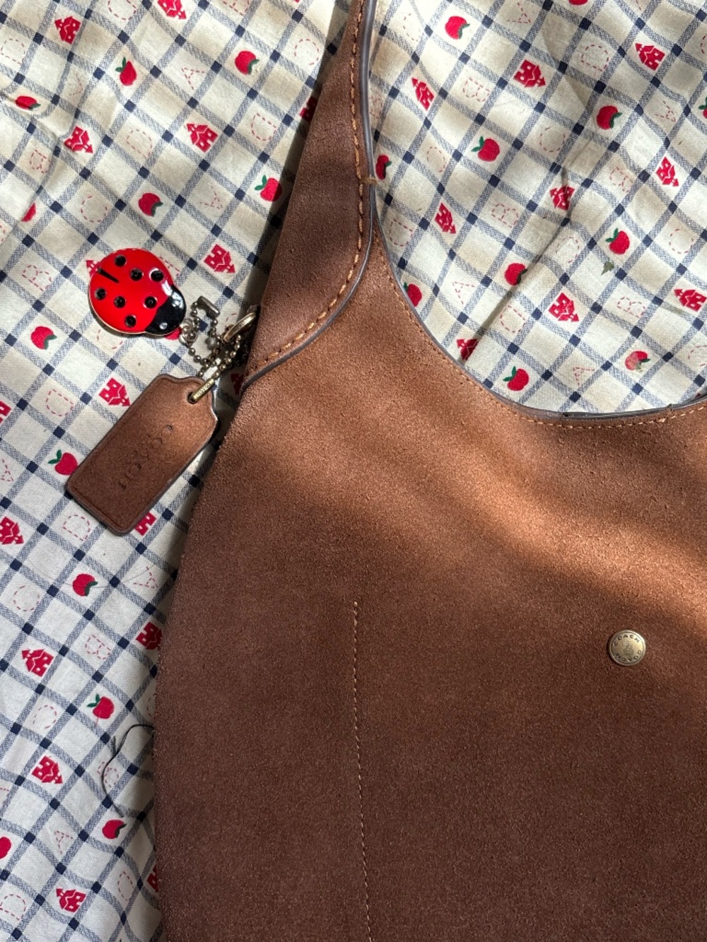 COACH Brooklyn 28 suede & leather shoulder bag